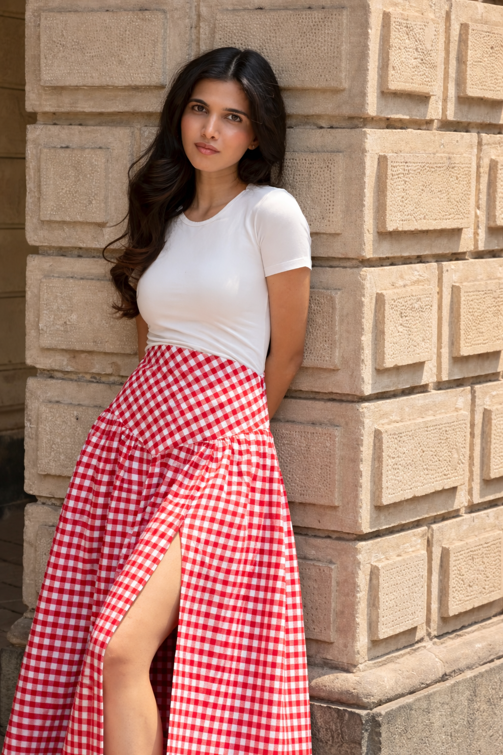 The Gigi Skirt in Statement Red