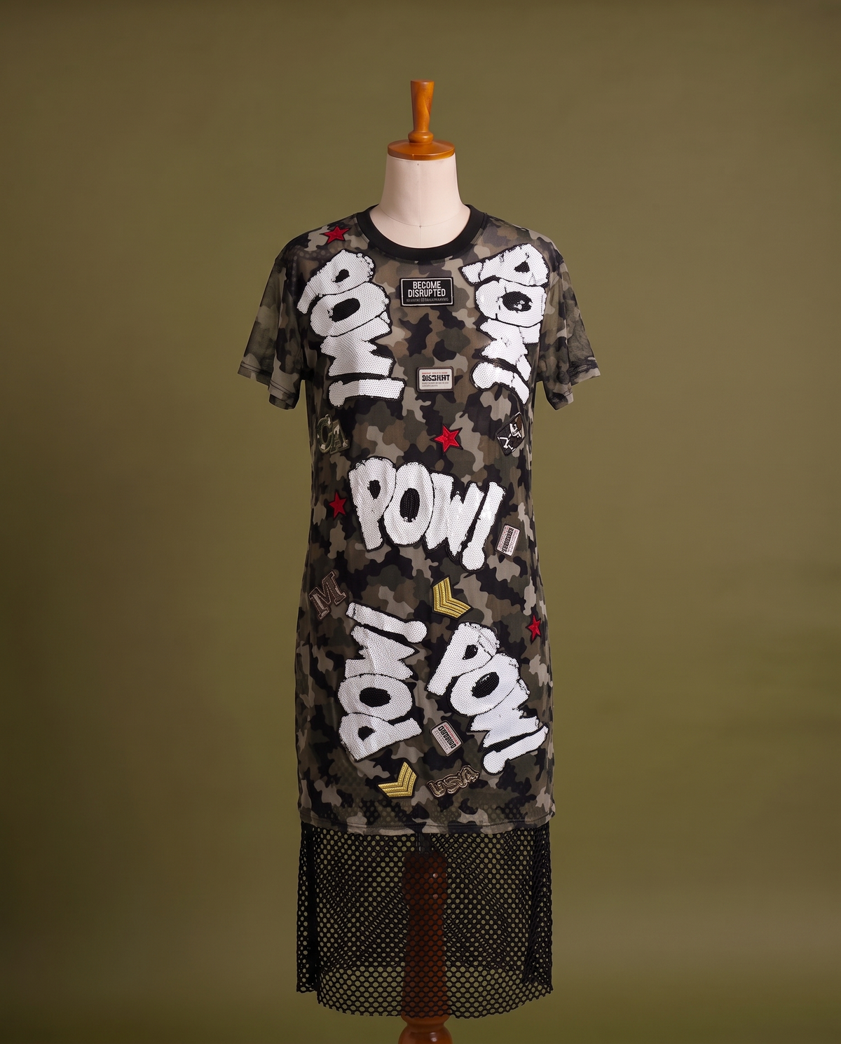 Showtime Camo Sequin Dress