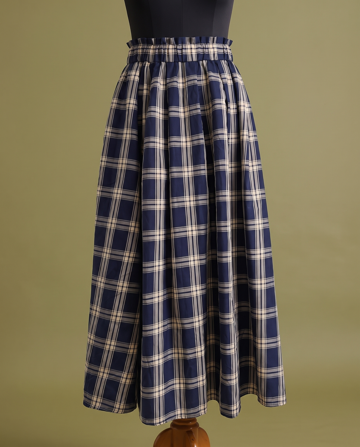 Plaid Check Maxi Skirt