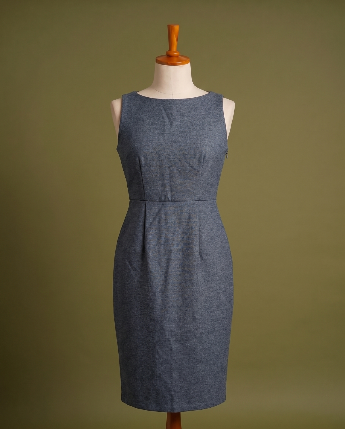 Tailored Grey Midi Dress