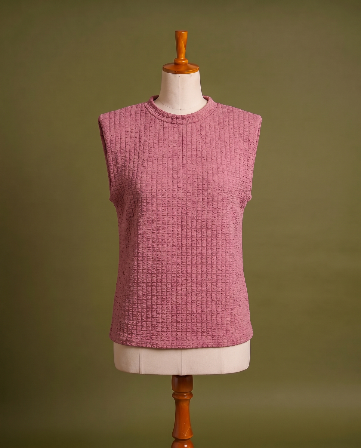 Rose Textured Sleeveless Top