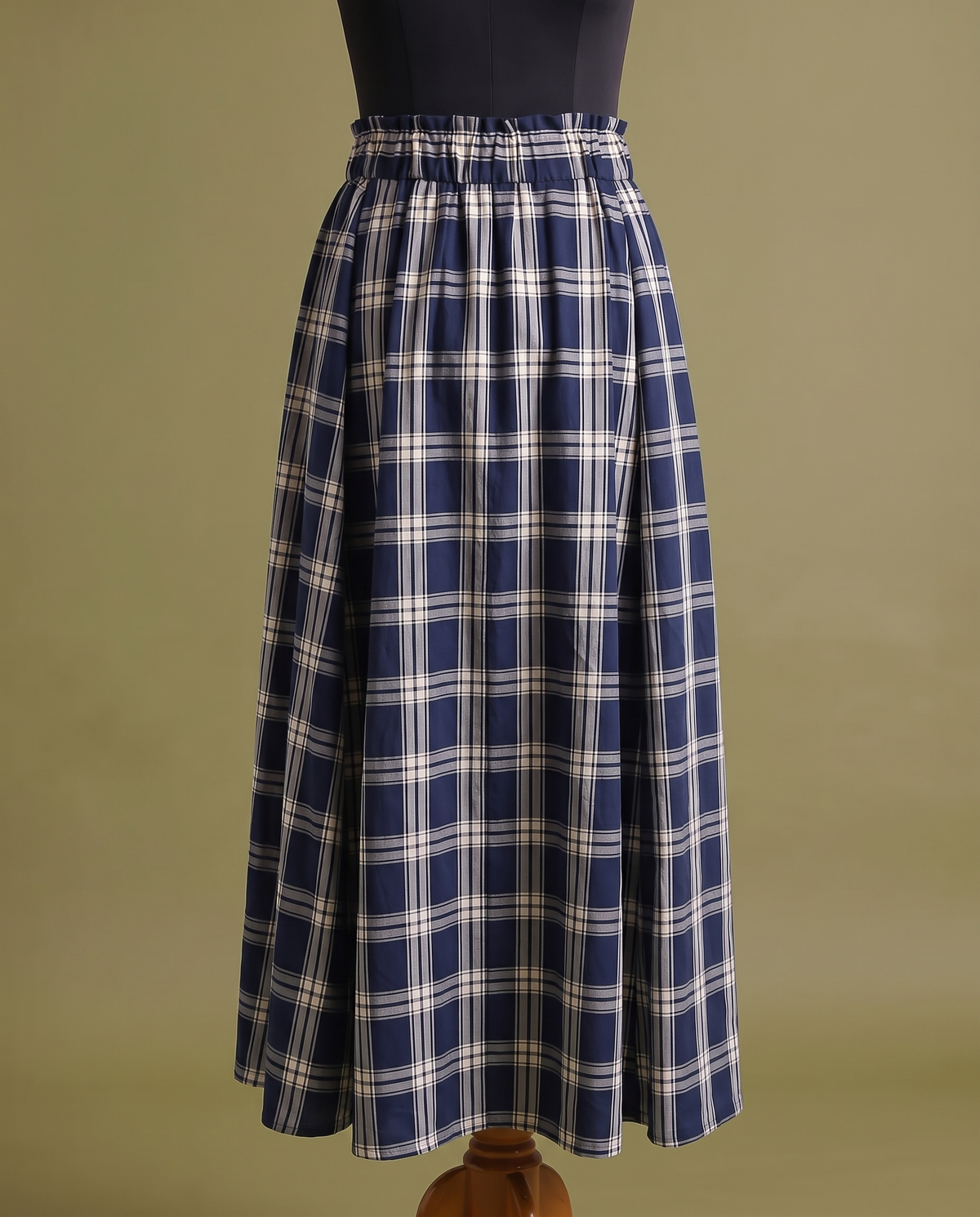 Plaid Check Maxi Skirt