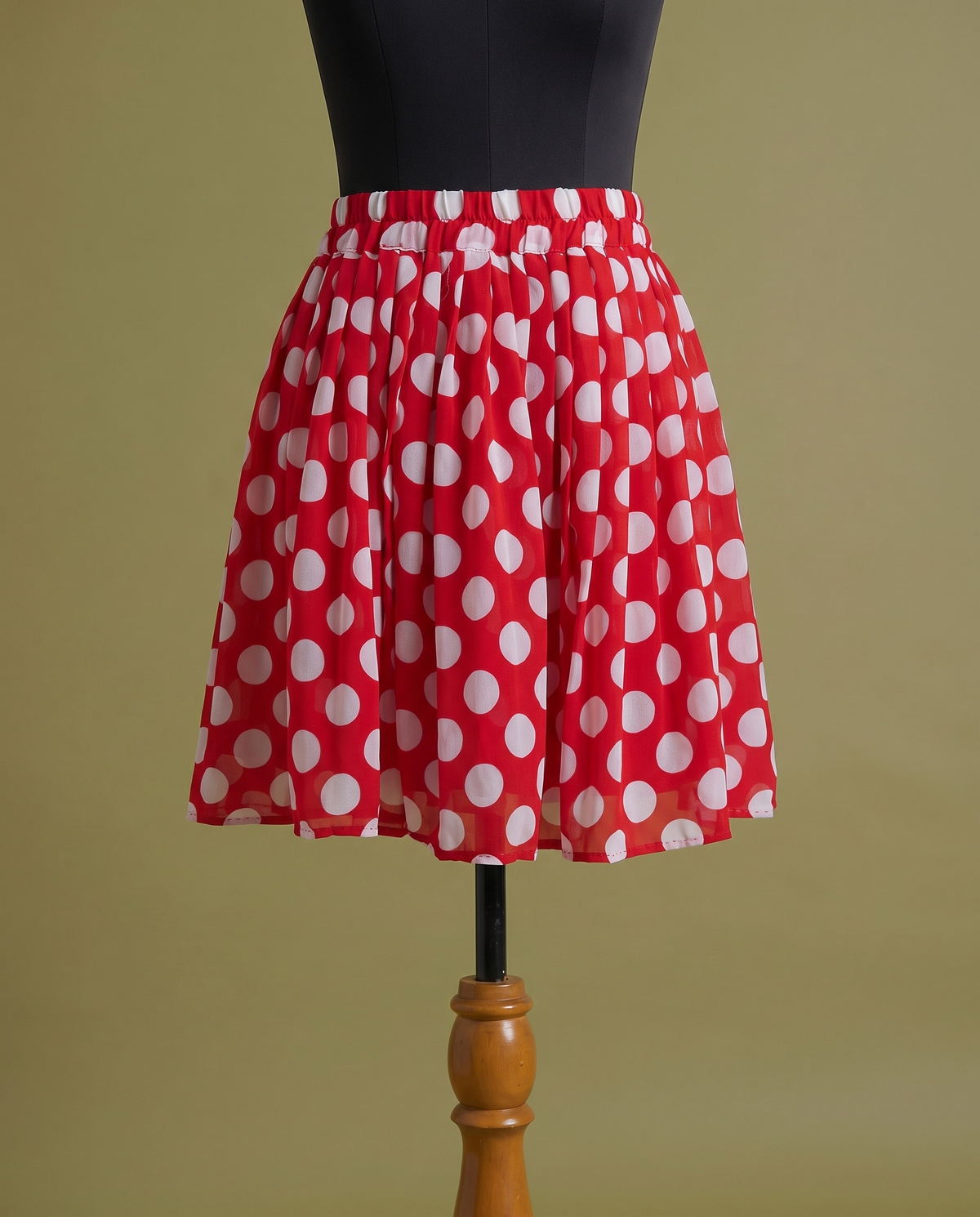 Polka Dot Gathered Skirt