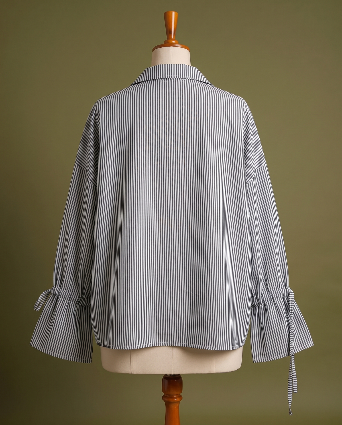 Striped Tie-Front Shirt