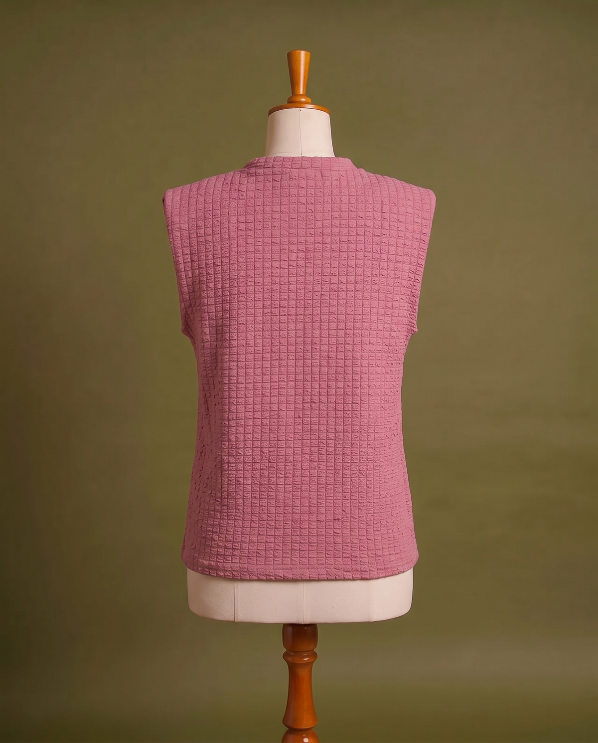 Rose Textured Sleeveless Top